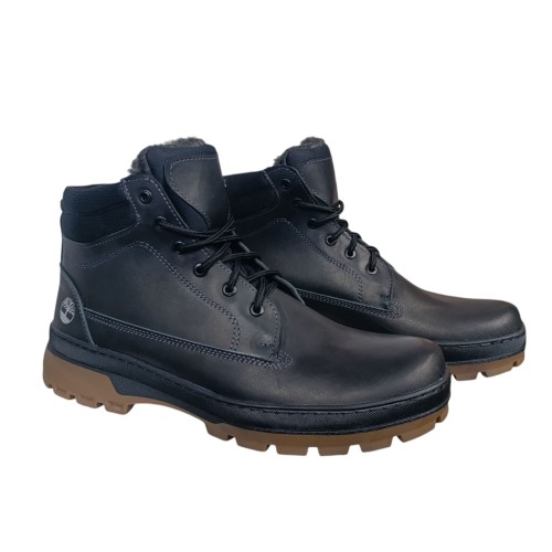 Черевики чоловічі шкіряні GULLIVER Б5 01 чорний шкіра хутро