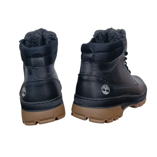 Черевики чоловічі шкіряні GULLIVER Б5 01 чорний шкіра хутро