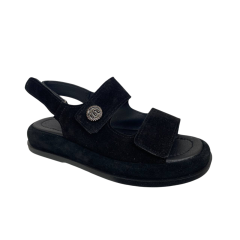 Босоножки женские замшевые FOOT STEP 219 01 черные