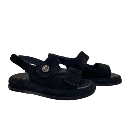 Босоножки женские замшевые FOOT STEP 219 01 черные