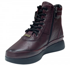 Ботинки Женские кожаные CANBERK RKL 2890 бордовый
