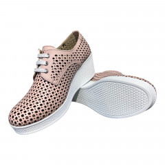 Кроссовки Женские кожаные CB VIOLETA 121 06 пудра