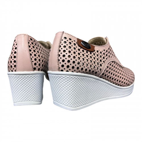 Кроссовки Женские кожаные CB VIOLETA 121 06 пудра