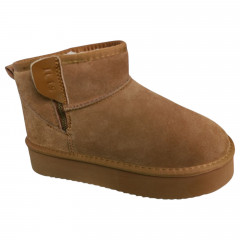 Угги женские замшевые IT TS A1715-20 camel мех YKK 