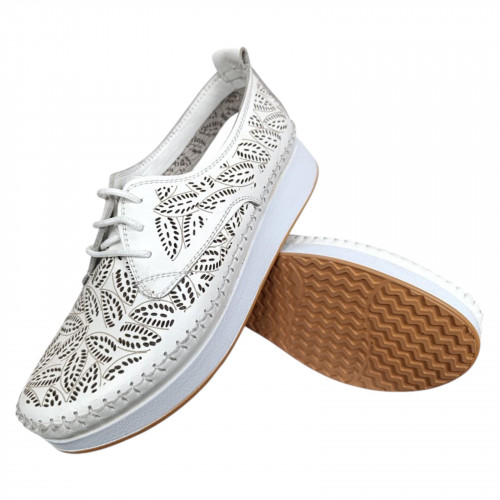 Мокасини жіночі шкіряні CANBERK 83 250 L beyaz