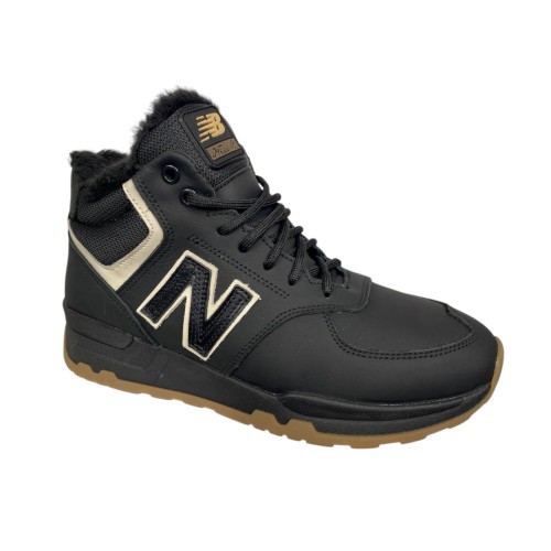 Черевики чоловічі шкіряні BARZONI 226 чорні айворі хутро