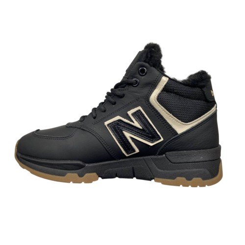 Черевики чоловічі шкіряні BARZONI 226 чорні айворі хутро