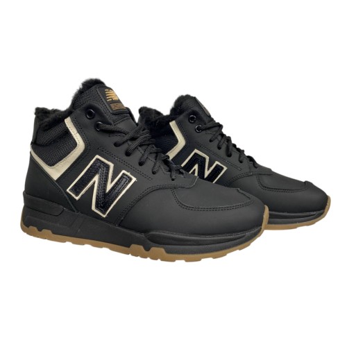 Черевики чоловічі шкіряні BARZONI 226 чорні айворі хутро