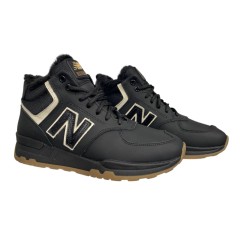 Черевики чоловічі шкіряні BARZONI 226 чорні айворі хутро