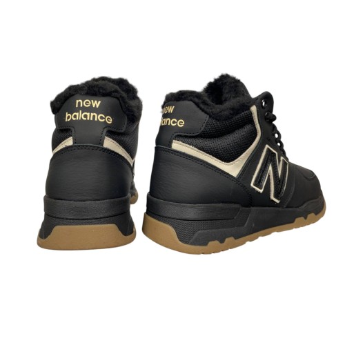 Черевики чоловічі шкіряні BARZONI 226 чорні айворі хутро