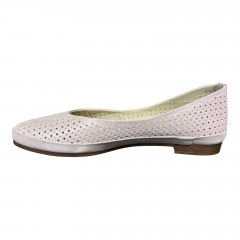 Лодочки Женские кожаные PRELLESTA 405 ф21 пудра сатин