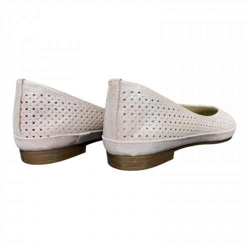 Лодочки Жіночі шкіряні PRELLESTA 405 ф21 пудра сатін