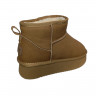 Угги женские кожаные IT TS A801-B camel мех