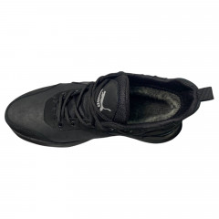 Кроссовки мужские кожаные ICEFIELD Б 211 черный мех