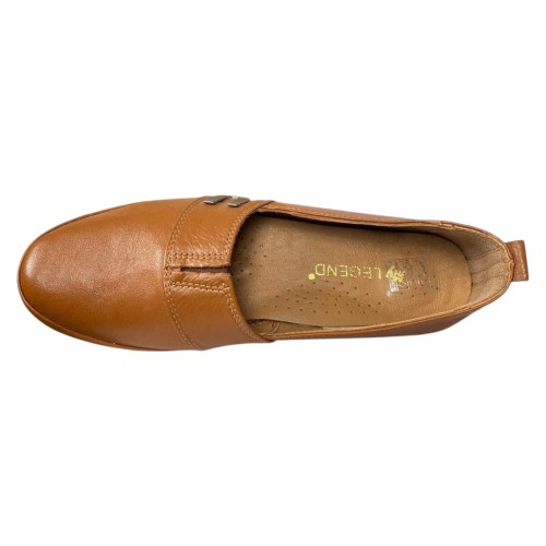 Балетки жіночі шкіряні KEMER 858 08 світло коричневі рижі