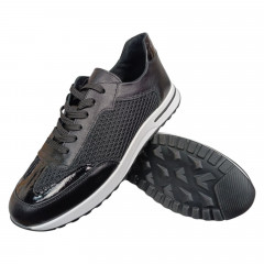 Кроссовки женские кожаные TANGO 152 01 черные