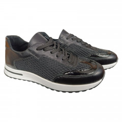 Кроссовки женские кожаные TANGO 152 01 черные