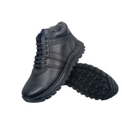 Черевики чоловічі шкіряні NIKE 1110 чорні спорт хутро