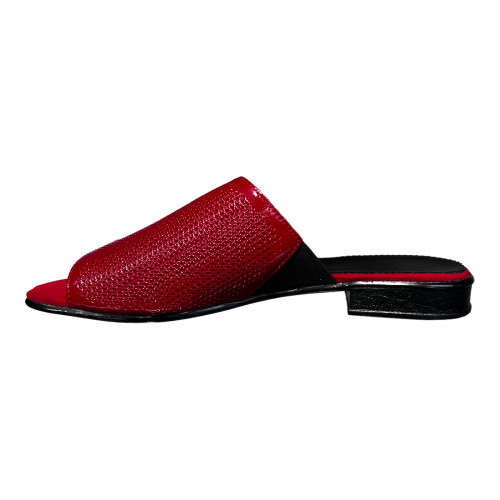 Шльопанці Жіночі шкіряні MADAM 304/217 шкіра красна