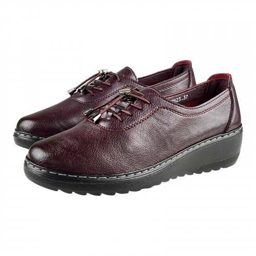 Туфли женские кожаные GUKKER 7823 бордо