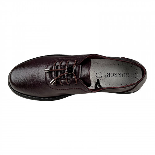 Туфли женские кожаные GUKKER 7823 бордо