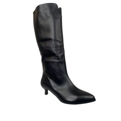 Сапоги женские кожаные Diana D-270/465 01 черные байки каблук
