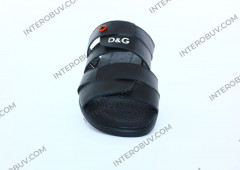 Шлепанцы Мужские кожаные CAIMAN T8 черный DG