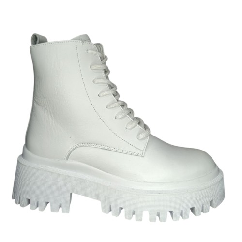 Ботинки женские кожаные DITAS NS-202 05 NSP белый мех