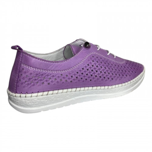 Мокасины женские кожаные ATO (LONZA,ALLSY) 1800 44 лаванда