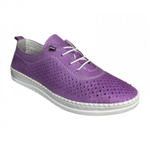 Мокасины женские кожаные ATO (LONZA,ALLSY) 1800 44 лаванда