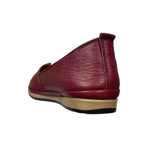 Балетки женские кожаные KEMER 858 12 бордовые