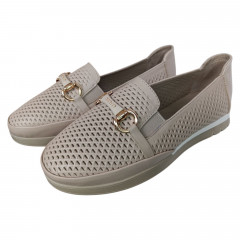 Лоферы женские кожаные ANDALINI 2521 87 бежевые