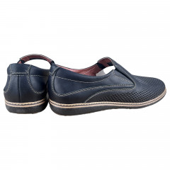 Туфли Мужские кожаные AVA 53 черный перфорация