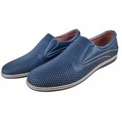 Туфли Мужские кожаные AVA 53 черный перфорация