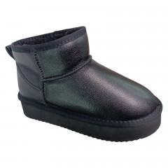 Угги женские кожаные IT TS A801-6 black мех