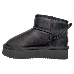 Угги женские кожаные IT TS A801-6 black мех