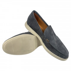 Лоферы мужские замшевые U.SPIRIT 8221 темно серые