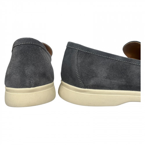 Лоферы мужские замшевые U.SPIRIT 8221 темно серые