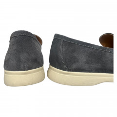 Лоферы мужские замшевые U.SPIRIT 8221 темно серые