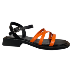 Босоніжкі жіночі шкіряні ILONA 478/517 помаранчеві