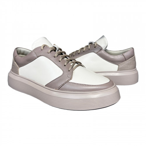 Кеды Женские кожаные ELVIX 030 бежевый