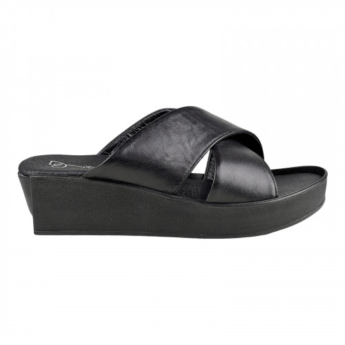 Шльопанці Жіночі шкіряні ILONA 326/S45 чорний