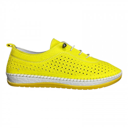 Мокасины женские кожаные ATO (LONZA,ALLSY) 1800 18 желтые