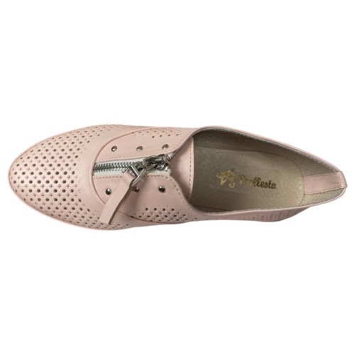 Мокасини жіночі шкіряні PRELLESTA 348 06 пудрові