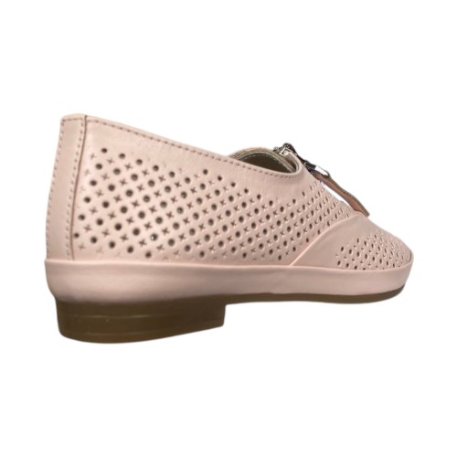 Мокасини жіночі шкіряні PRELLESTA 348 06 пудрові