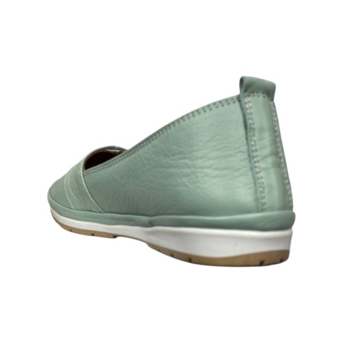 Балетки женские кожаные KEMER 858 47 оливковые W22 2 