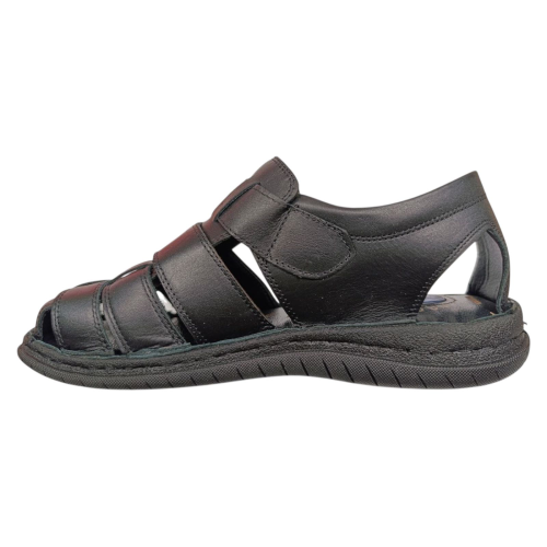 Босоніжки чоловічі шкіряні ATO 180 01 чорні