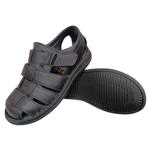 Босоніжки чоловічі шкіряні ATO 180 01 чорні