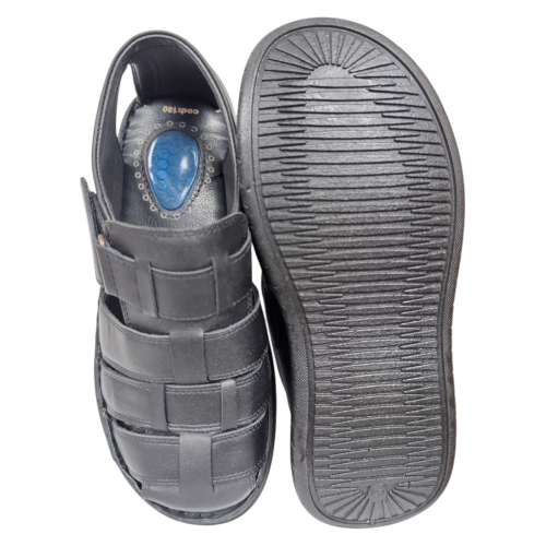 Босоніжки чоловічі шкіряні ATO 180 01 чорні