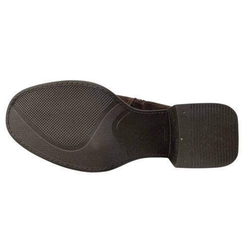 Черевики жіночі замшеві TEMP 20012/1 25 шоколадні хутро каблук